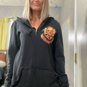 Skullwings Hoodie Fire Total Skull Zip Up Hoodie